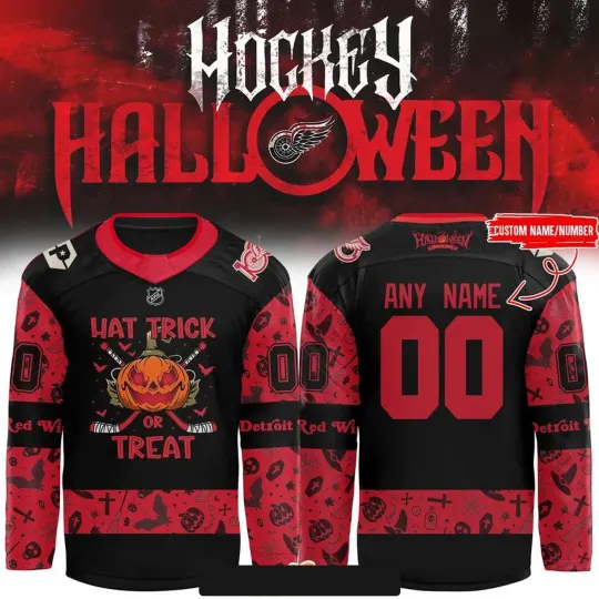 Discover Personalized Detroit Red Wings Halloween Night 2025 Hockey Shirt Men's Fan Gear