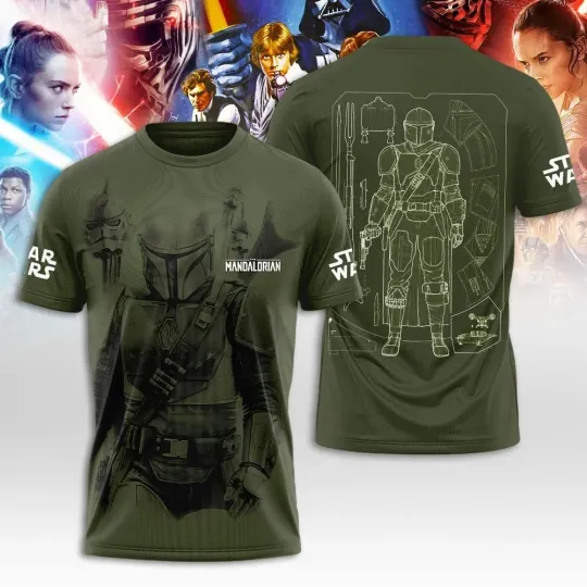 Star Wars The Mandalorian T-shirt 3D Apparel