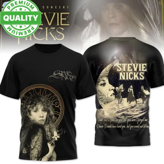 Stevie Nicks Live In Concert 3D AOP T-shirt Black Unisex