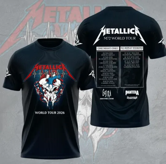 Discover Me/tall//ica M72 World Tour 2026 3D T-Shirt