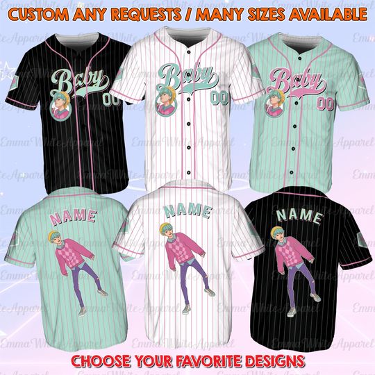 Baby Idol Kpop Baseball Jersey, Fictional Character Anime Boy Band Fan Shirt