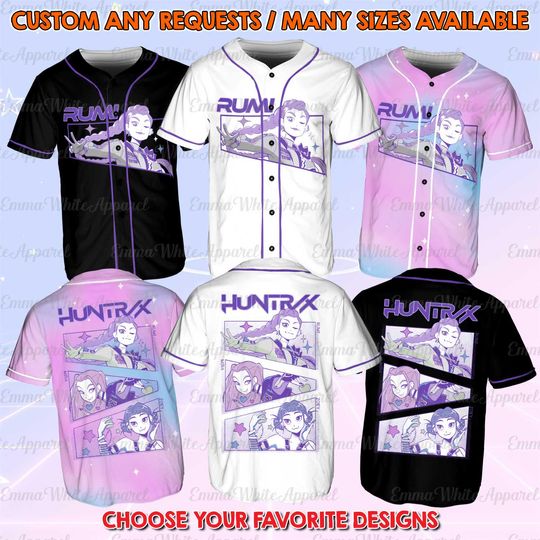 Discover Demon Rumi Galactic Hunter Baseball Jersey, Starship Pilot Shirt, Space Adventure Gift Jersey, Kpop Demon Fan Jersey