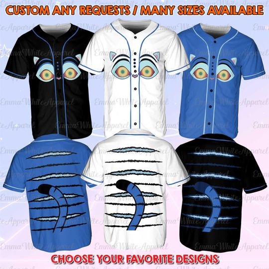 Derpy Tiger Eyes Baseball Jersey, Blue Tiger Scratches Fan Shirt, Kpop Cosplay Animal Character, Halloween Cartoon Style Gift