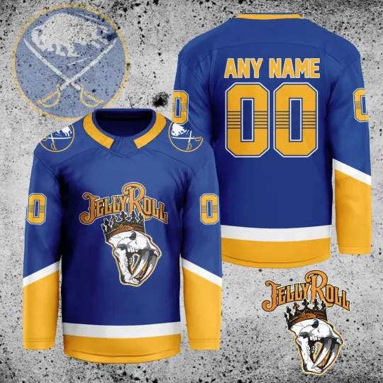 Personalized Buffalo Sabres X Jelly Roll Hockey Shirt Men's Fan Gear Xmas Gift
