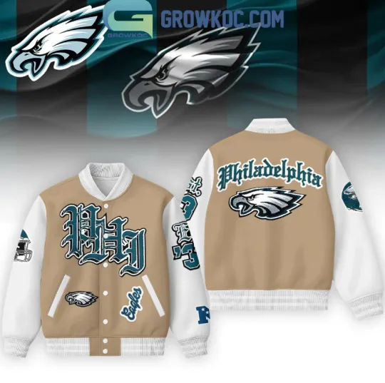 Discover P.hiladelphia E@gle Vintage Cream Old English Baseball Jacket, Gift For Fans