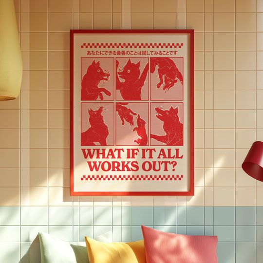 Discover Works Out Motivational Poster - Wall Art for Any Room - Animal Textured Print