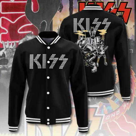 Discover Kiss B@nd X Alive 50Th Anniversary 3D Baseball Jacket, Gift For Fans