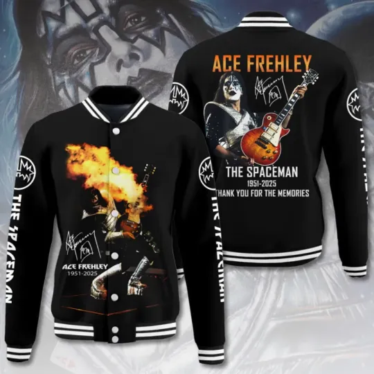 Discover Kiss B@nd X Ace Frehley Varsity Jacket Unisex All Size, Gift For Fans