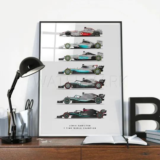 Discover Lewis Hamilton Poster Framed Artwork for Home & Living
