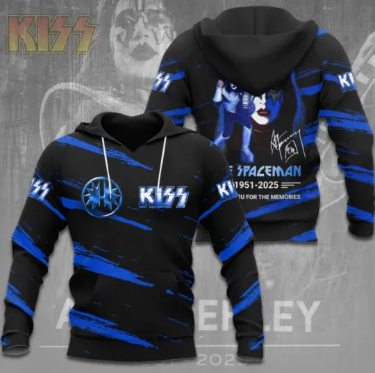 Discover Kiss Band X Ace Frehley The Spaceman Signatures 3D Hoodie