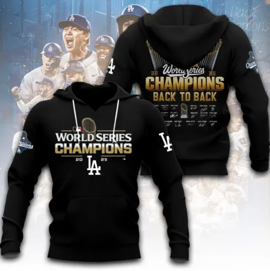 Discover Los Angeles Dodger World Series 2025 3D Printed Hoodie