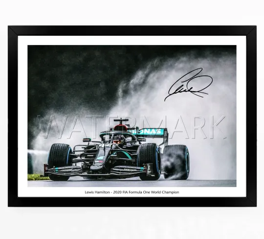 Discover LEWIS HAMILTON SIGNED PRINT PHOTO POSTER SQUAD 2020 FRAMED F1 FORMULA ONE 1
