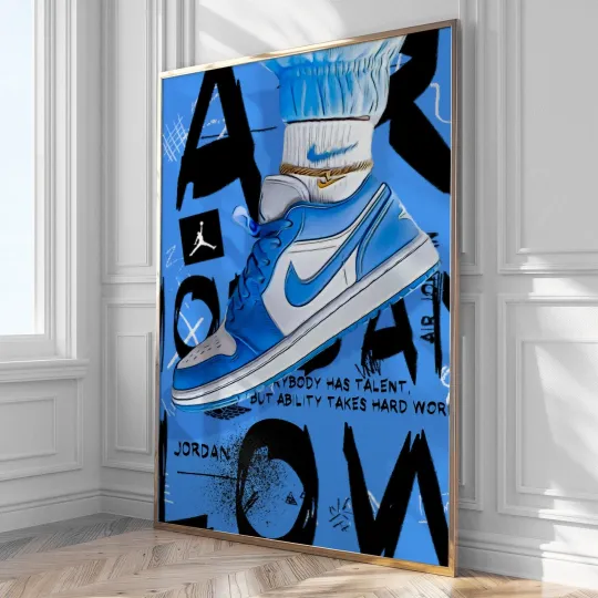 Discover NIKE POSTER PRINT ART ARTWORK WALL ART PAINTING FRAMED GIFT HOME DECOR MODERN #B