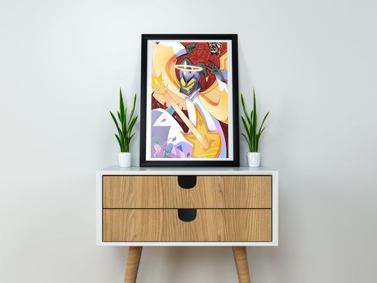 Hazbin Hotel Adam Print: First Man Cartoon Poster