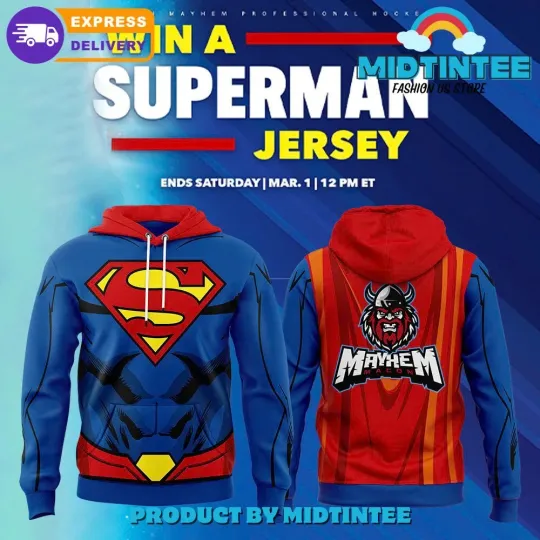 Macon Mayhem X Supper Man 3D Hoodie 2025, Gift For Fans
