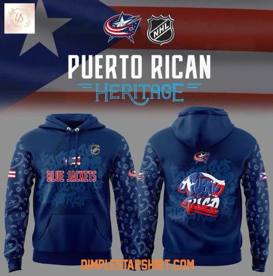 Discover Columbus Blue Jacket Puerto Rican Heritage 3D Hoodie