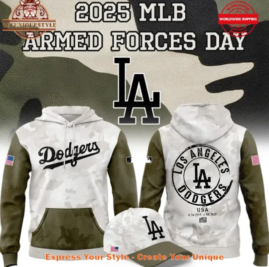 LosAngeles Dodger  Armed Forces Day 2025 3D Hoodie