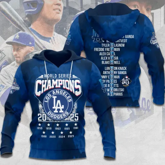 Discover Los Angeles Dodger World Series 2025 3D Apparel Hoodie