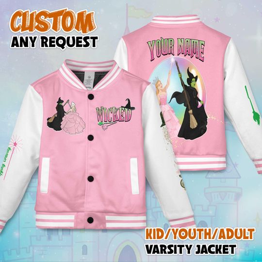 Personalized Wicked Change For Good Varsity Jacket, Wicked Varsity Baseball Jacket, Wicked Varsity Kids Youth Adult Varsity Jacket
