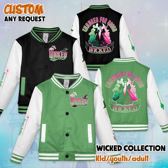 Personalized Wicked Varsity Jacket, Wicked Varsity Baseball Jacket, Wicked Varsity Kids Youth Adult Varsity Jacket