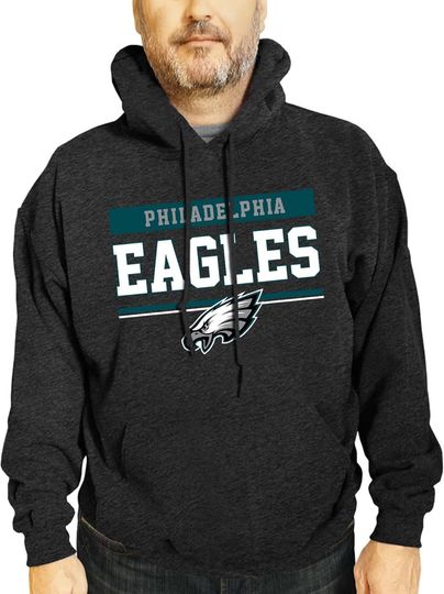 Team Fan Apparel Football Hoodie Adult Gameday Charcoal Pullover