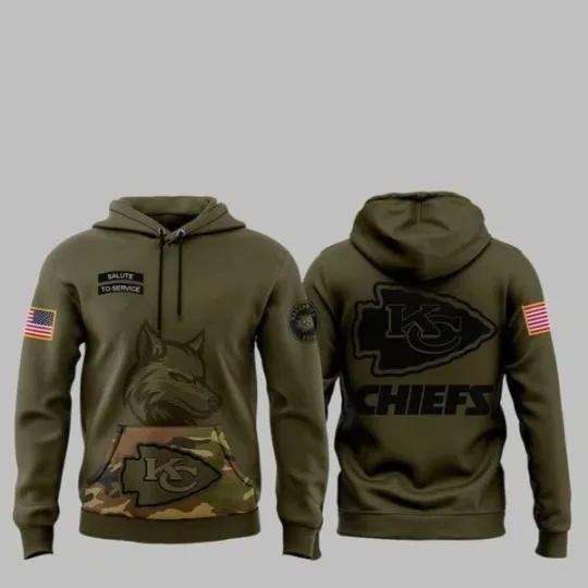Discover Chiefs Camo 2025 Salute to Service Hoodie