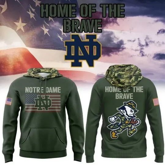 Discover 2025 Notre Military Appreciation Hoodie