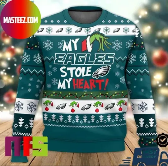 Discover Green Flyers funny character “My Team Stole My Heart” Ugly Christmas Sweater