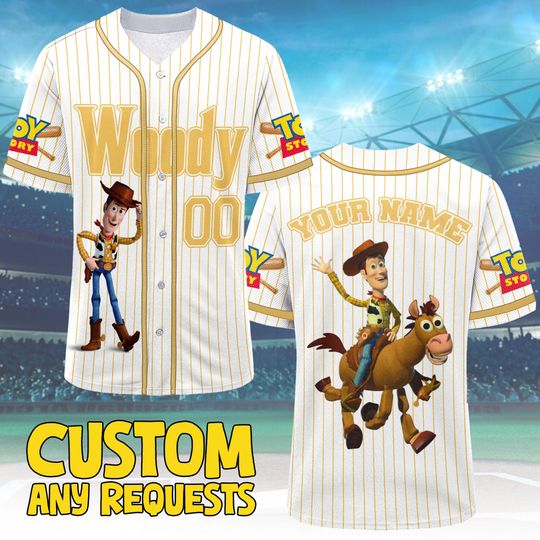 Discover Custom Disney Toy Story Woody Jersey Baseball, Custom Disney Jersey Vintage Retro, Baseball Jersey Disneyworld Trip, Gift for Disney Fans