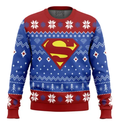 Super Heroes Superman Christmas Ugly Christmas Sweater