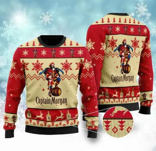 Discover Funny Rum Lover Christmas Ugly Sweater Inspired by Captain Style