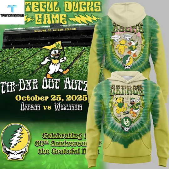 Discover Oregon Ducck Grateful Dad 60Th Anniversary 2025 3D Hoodie, Gift For Fans