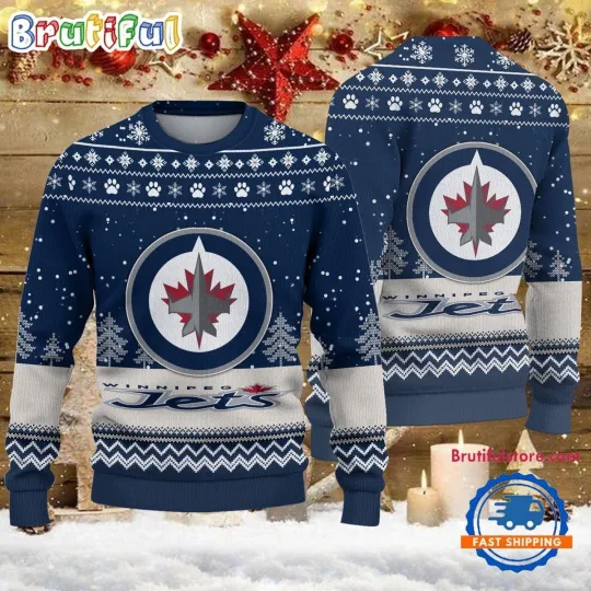 Discover Winnipeg Jets Hockey Team Design New Ugly Christmas Sweater