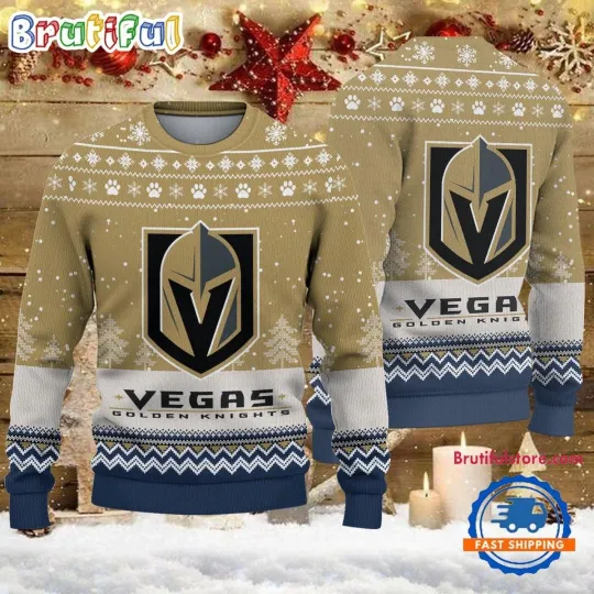 Discover Vegas Golden Knights Hockey Team Design New Ugly Christmas Sweater