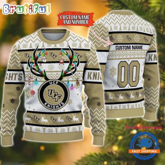 Discover Knights Reindeer Light Ugly Christmas Sweater