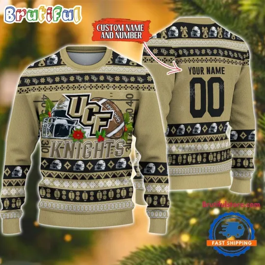 Discover Knights Logo Team Football Custom Christmas Ugly Sweater