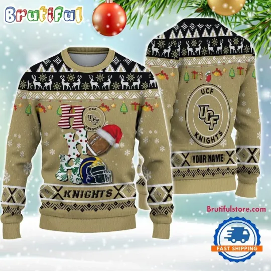Knights Football HO HO HO Ugly Christmas Sweater