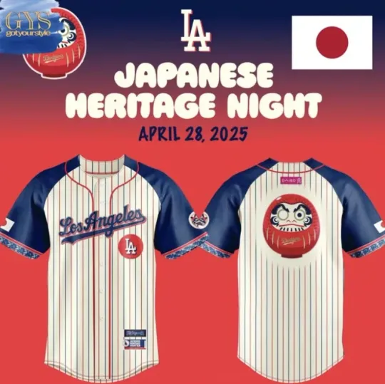 Losangeles Dodger 2025 Japanese Heritage Night Baseball Jersey