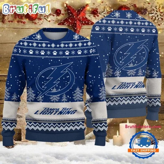 Discover Tampa Bay Lightning Hockey Team Design New Ugly Christmas Sweater