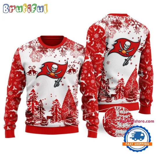 Tampa Bay Buccaneers Logo Football Team Xmas Tree Christmas Ugly Sweater
