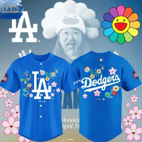 Discover Tak*ashi Mura*kami X La Dodger  Japanese Heritage Night Baseball Jersey