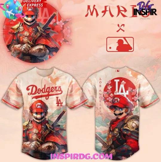 Ma*rio Samurai Hero Los Angeles Dodger Baseball Jersey
