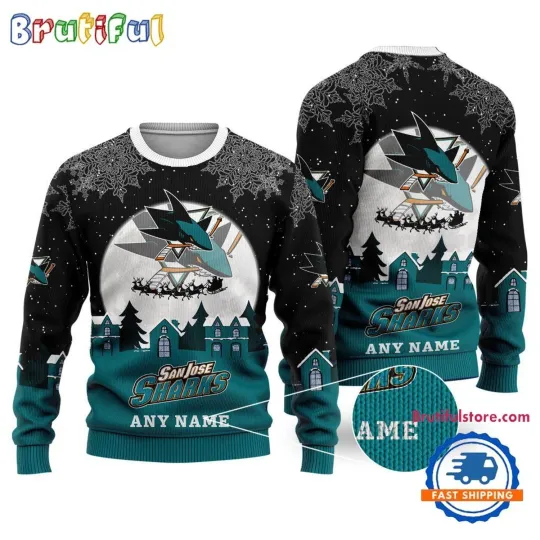 Custom San Jose Sharks Hockey New Design Christmas Ugly Sweater