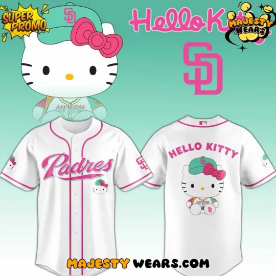 Discover San Diego Padre X Hello Kitty Game Night Baseball Jersey