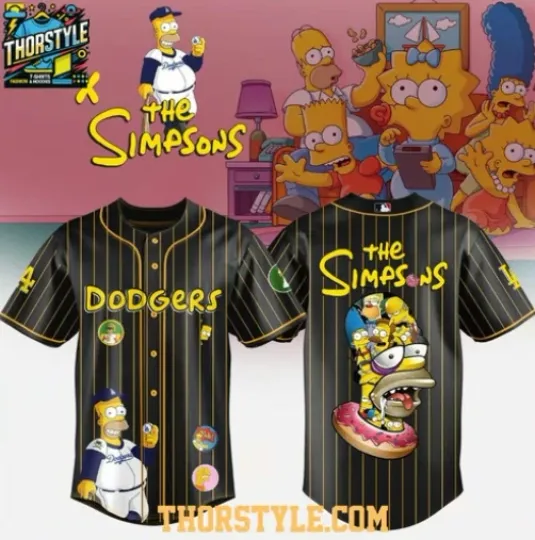 Discover Losangeles Dod*ger The Simpson Memories 2025 Baseball Jersey
