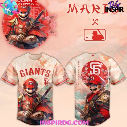 Discover Ma*rio Samurai Hero San Francisco Giant Baseball Jersey