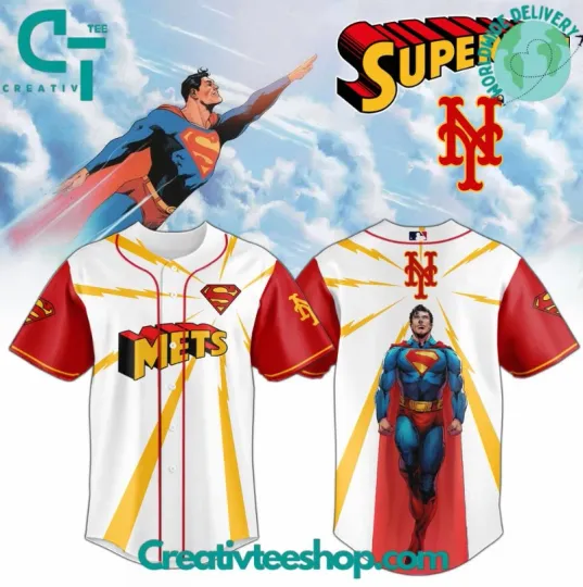 Yc New York Mett X Superman Man Of Steel Special Baseball Jersey