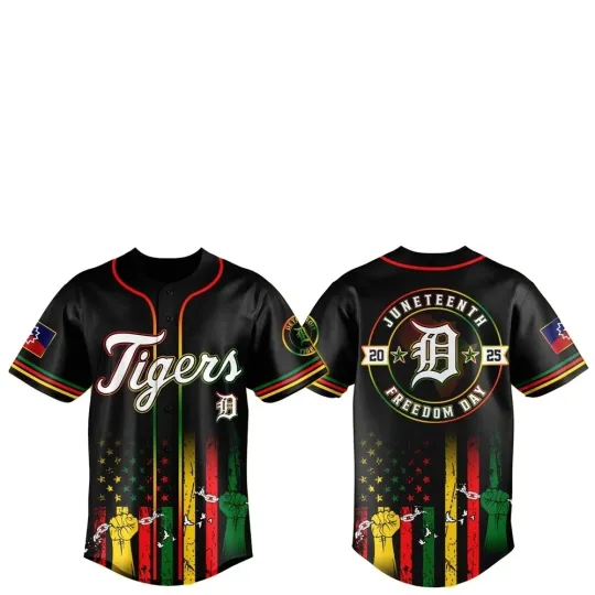 Detr@it Tiiger Juneteenth Day 2025 Baseball Jersey