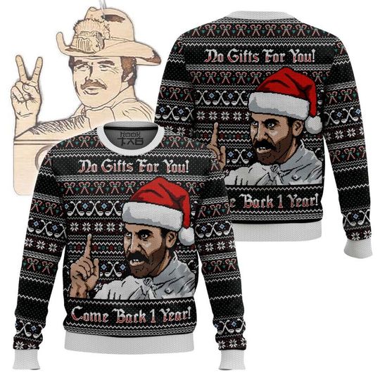 Discover No Gifts For You Burt Reynolds Ugly Christmas Sweater Funny Holiday Party Pullover Xmas Sweater for Men Women Xmas Gift 2026