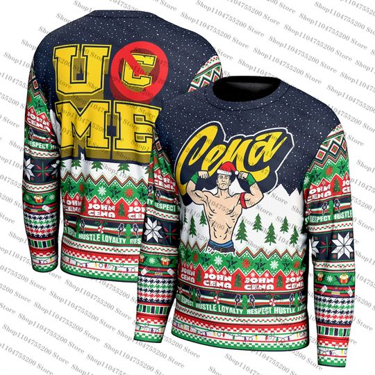 Discover Jo Cen Ugly Christmas Holiday Sweater Men Women Pullover Round Neck Long Sleeve Top Christmas Clothing 2025 New Sweatshirt